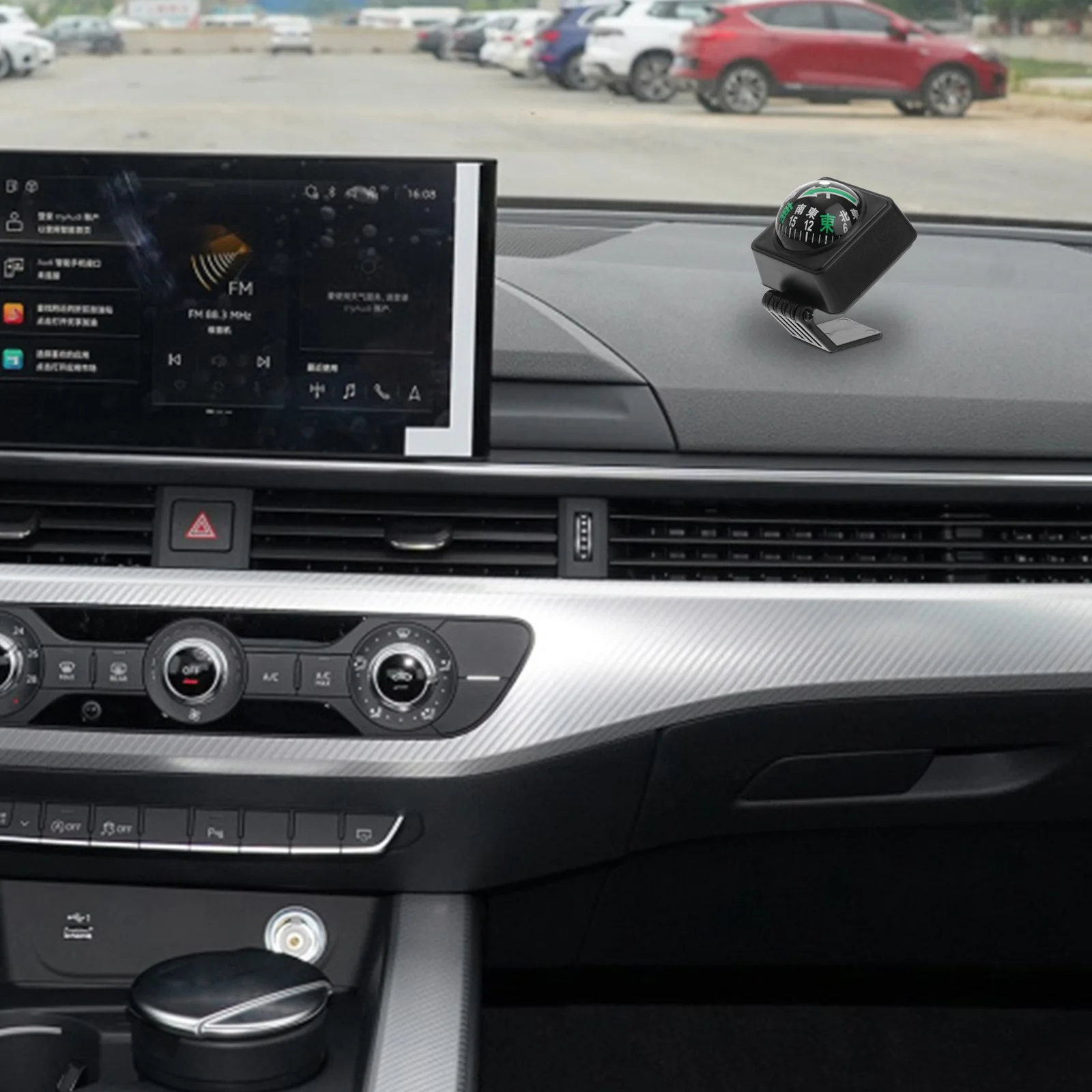 

Car Compass Ball Adjustable Viewing Angle Accurate Direction Readout Dashboard Navigation Tool Auto Accessories