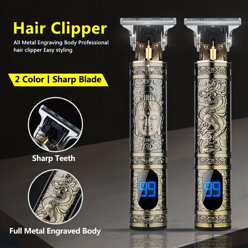 LCD Display T9 Electric Hairber 0mm Shaver Hair Trimer Home Appliances Travel Barber Razors Shaving Machine for Men Trimmer Man