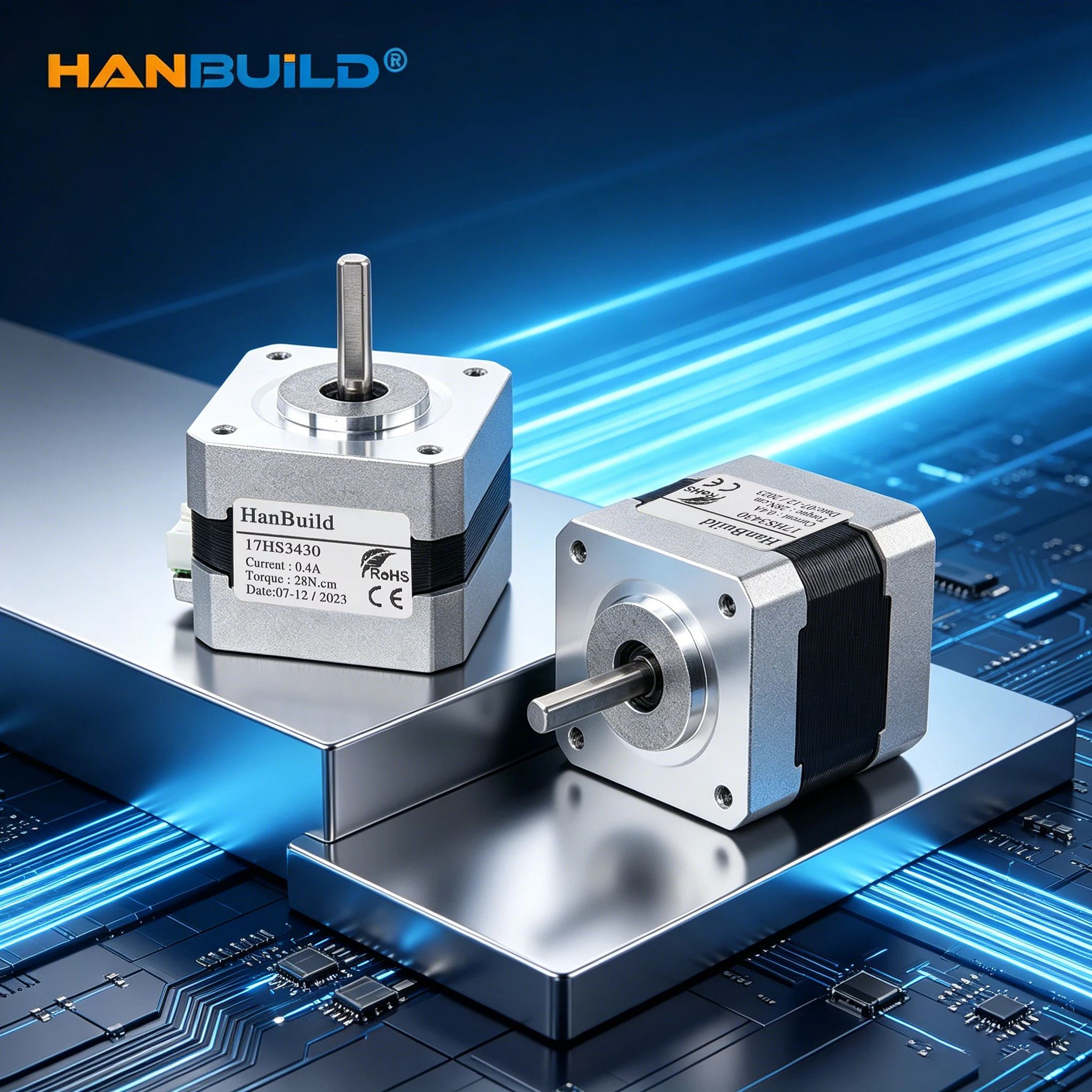 2 Phase Nema17 Stepper Motor 0.4A 28N.CM 17HS3430 4 Leads 42 Stepper Motor For 3D Printer CNC Laser Accessories