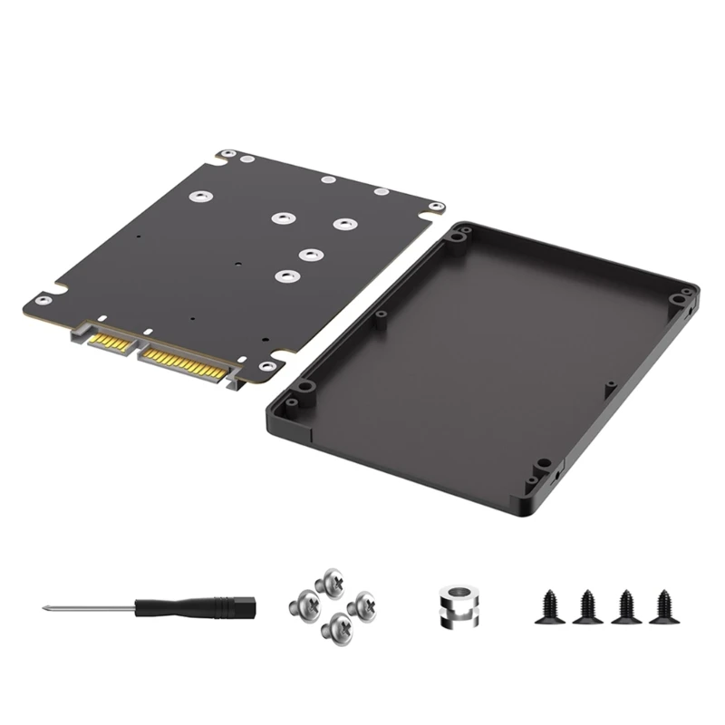 2 in 1 Combine M.2 NGFF mSATA SSDs To SATA3.0 Adapter Card with Protective Case Dropship