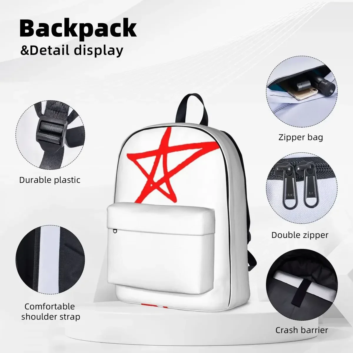 Avril Lavigne Star Woman Backpacks Boys Girls Bookbag Casual Students School Bags Portability Laptop Rucksack Shoulder Bag