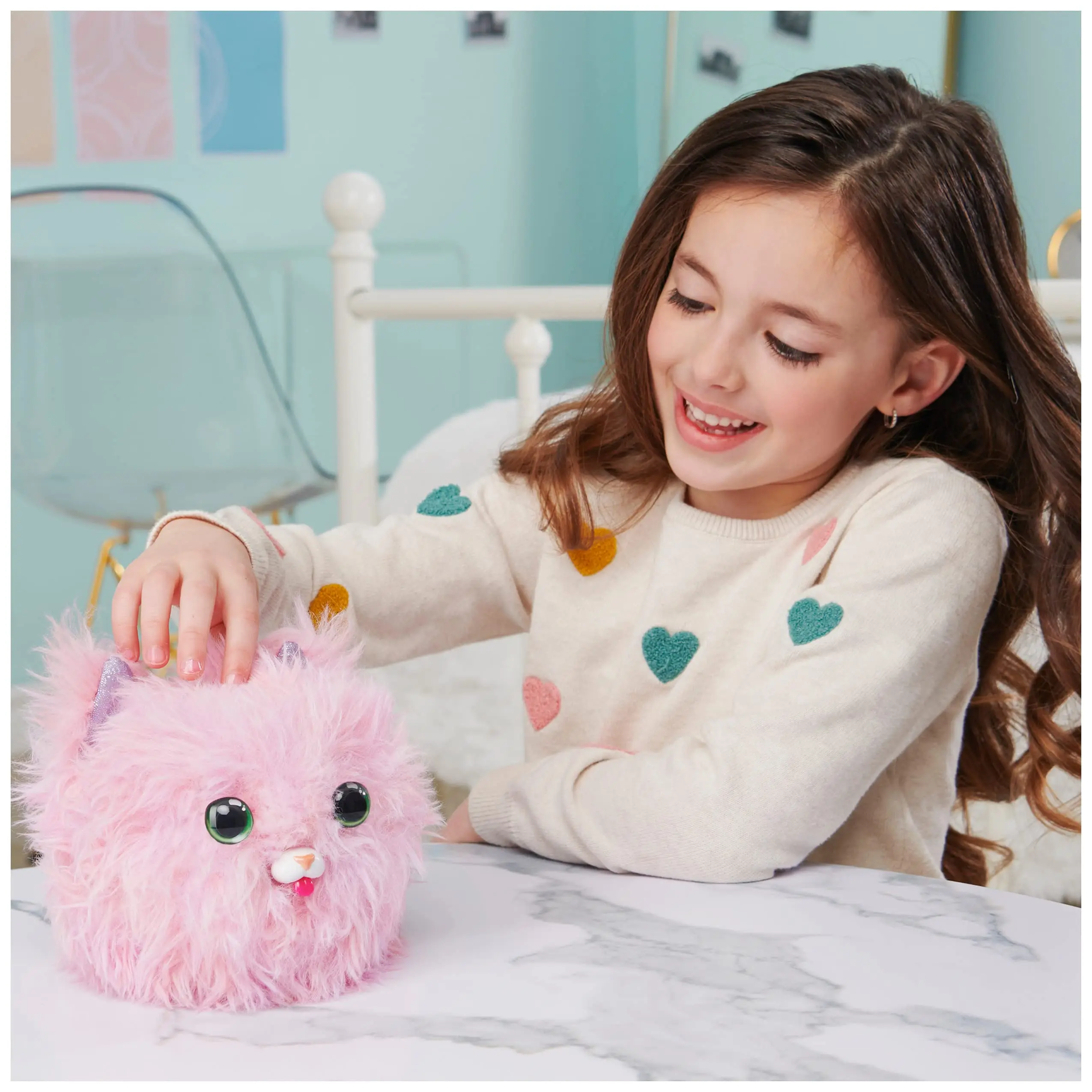 Fur Fluffs Pupper-Fluff Surprise-Reveal Interactive Toy Pet with Sounds and Reactions Electric Plush Kids Birthday Surprise Gift