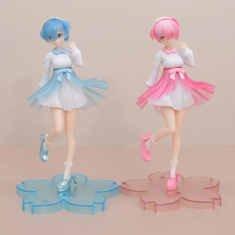 

Anime Character Ram and Rem Standing Posture Cute Girls Car Ornament Home Decoration Crafts Small Figurines & Miniatures