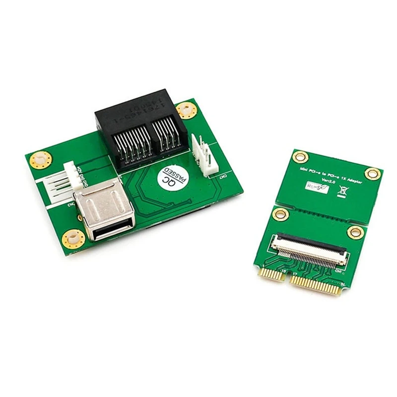 PCIE Riser NGFF M.2 Key A/E To PCI-E Express X1+USB Adapter Riser Card With FPC Cable 4Pin Power Supply Cable