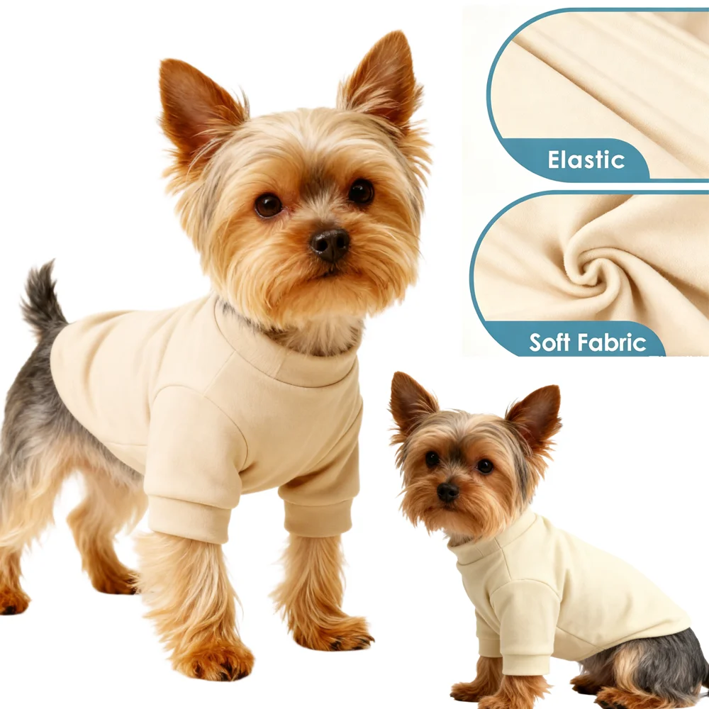 

Solid Color Bottoming Shirt Puppy Anti-falling Hair Undershirt Small Dog Teddy Warm Clothes Pet Bichon Winter Pamajas 2026 NEW