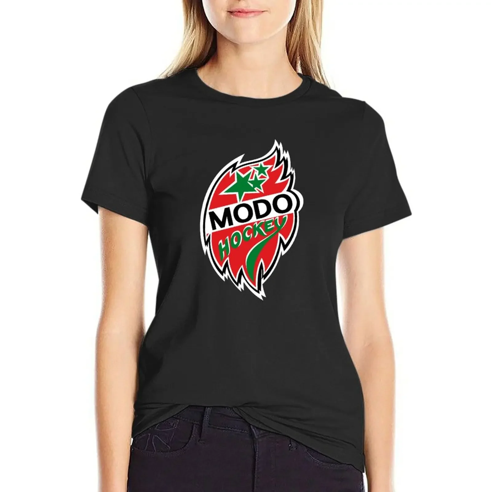 

Modo Hockey T-Shirt sublime blacks lady clothes black t-shirts for Women