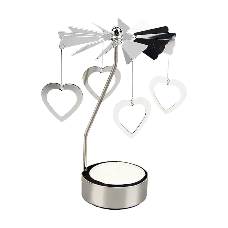 Rotary Holder Creative Rotating Candlestick Tea Light Holder Party Gift for Women Wife Children Girl