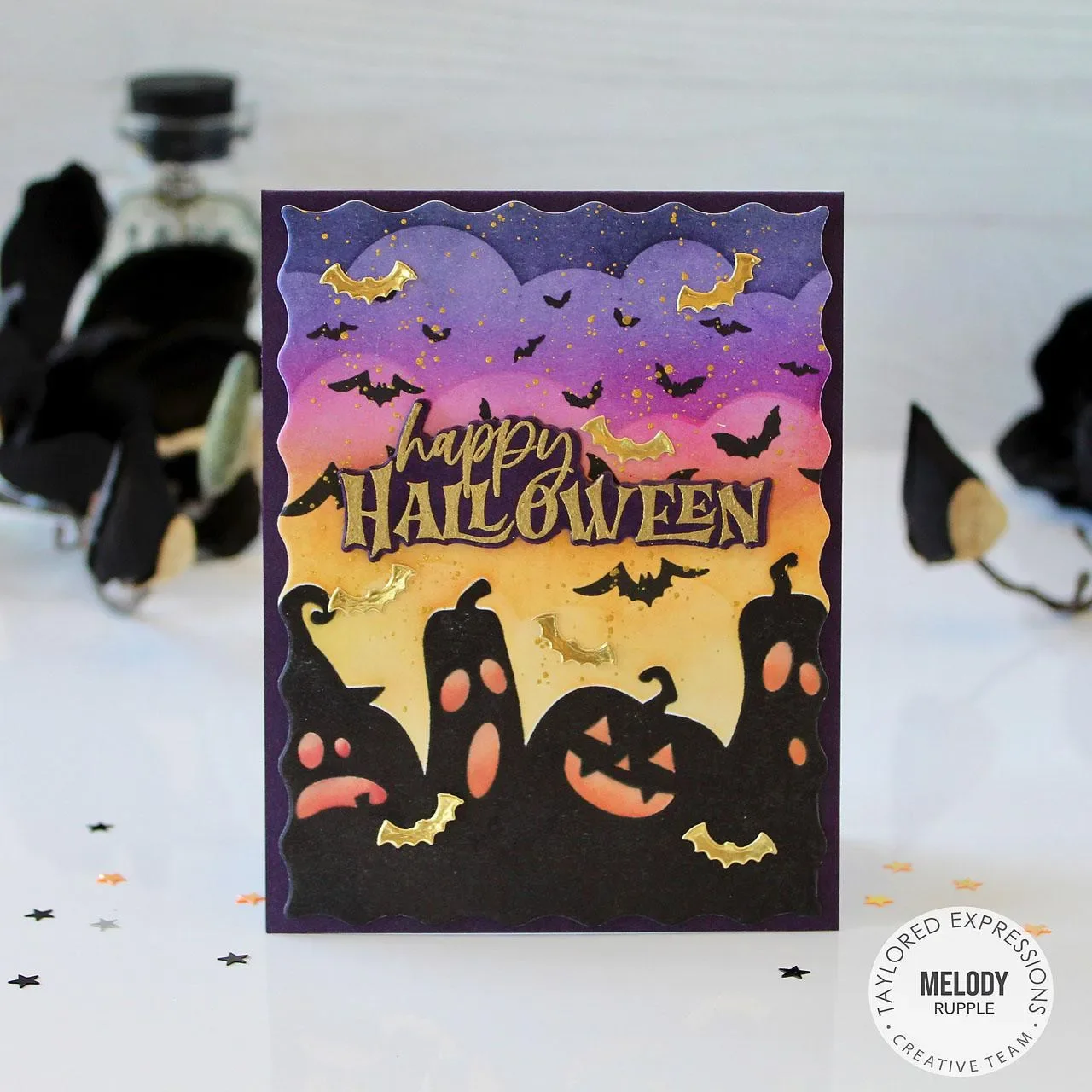 2024 Halloween Fiore Caramella Zucca Calderone Metallo Fustelle Timbri trasparenti Stencil Decorazione fai da te Scrapbook Album di carte Album artigianale