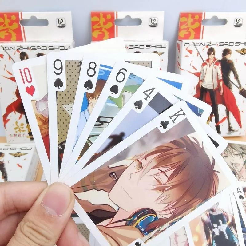 54 Pcs/Set Anime The King’s Avatar Poker Cards Ye Xiu Character Collection Playing Cards Cosplay Gift