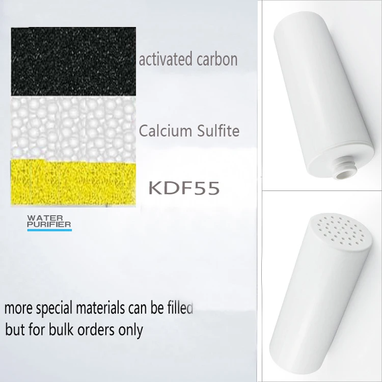 shower head water filter cartridge/candle/replacement with KDF&carbon combined calcium to wipe off chemicals reduce heavy metal