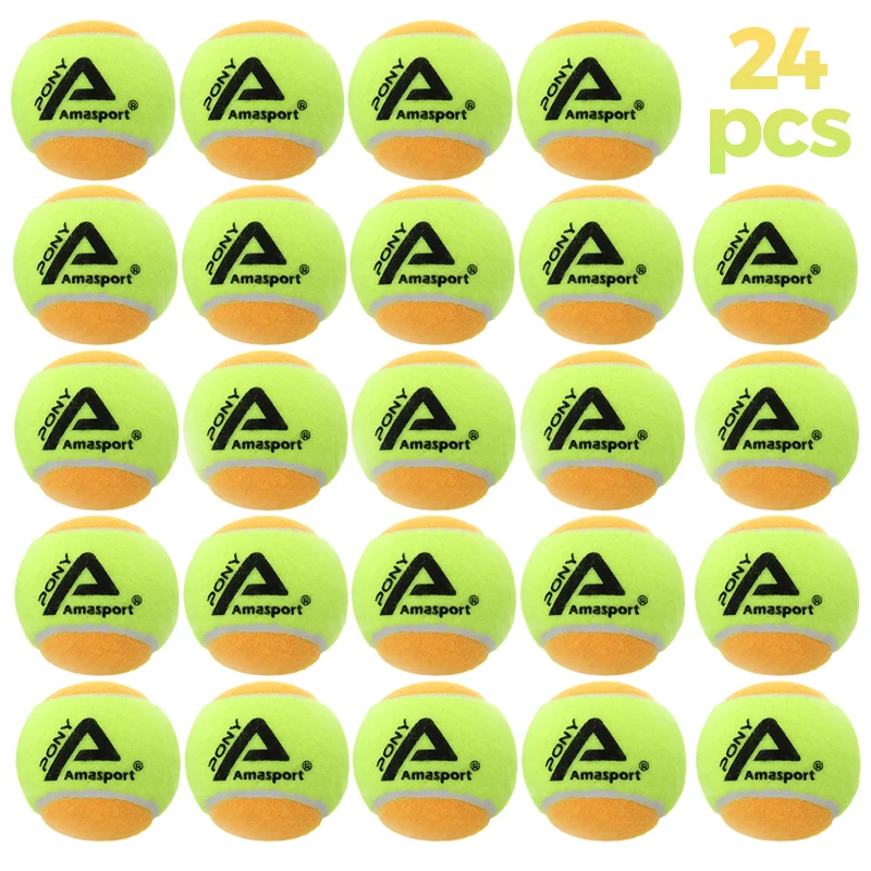

3/6/12/24Pack Tennis Balls for Kids 50% Low Compression Stage for Beginners Youth Training Practising Playing Kids Tennis Balls