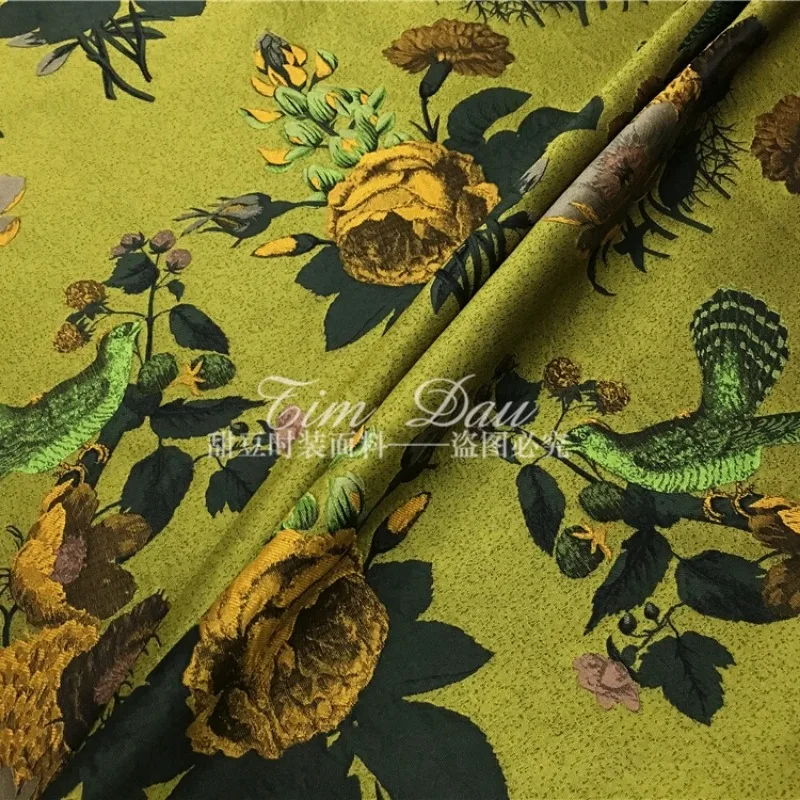 French Romantic Jacquard Fabric for Skirt Dress Windbreaker Brocade Fabrics Wholesale Polyester Cloth Diy Sewing Per Meter