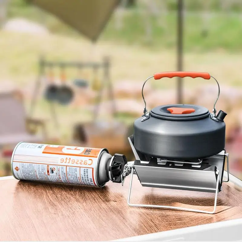 Imagem -04 - Fogão a Gás Portátil para Acampar Aquecedor a Lenha Fogão Cassete Dobrável Grill Dobrável Acessório de Cozinha Doméstica Churrasqueira ao ar Livre 2600w