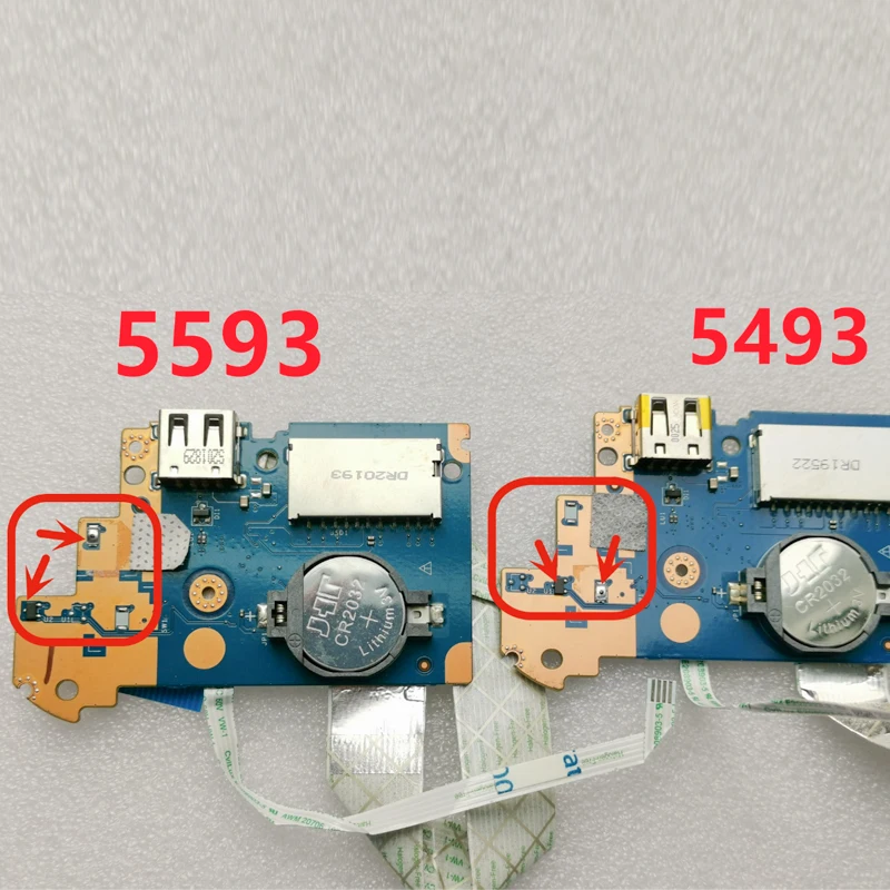 LS-G718P 053Y9J 05PJRM, nuevo y Original, para DELL Inspiron 5493, 5593, 3401, 3501, placa de interruptor USB, CN-053Y9J, CN-05PJRM