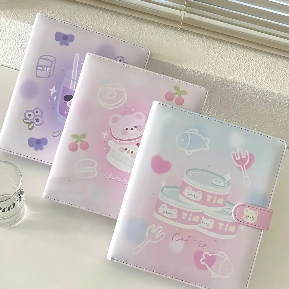 A5 Cartoon PU Leather Photo Album Photo Card Holder Kpop Idol Card Collection Book Loose Leaf Idol Picture Album Star Chasing