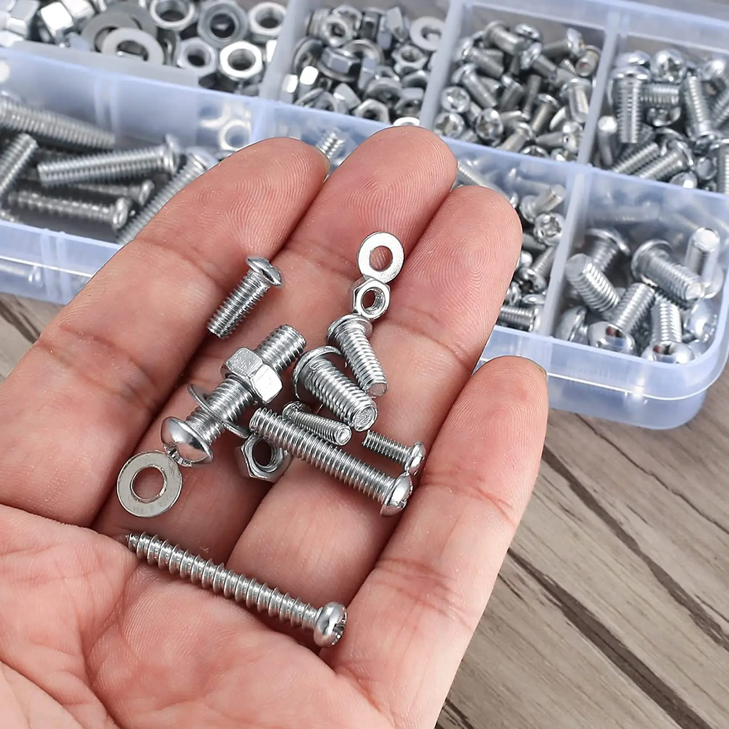 M3 M4 M5 M6 Phillips Pan Head Screws Set Self Tapping Screws Nut Screw Gasket Assortment Kits Screws Box Set