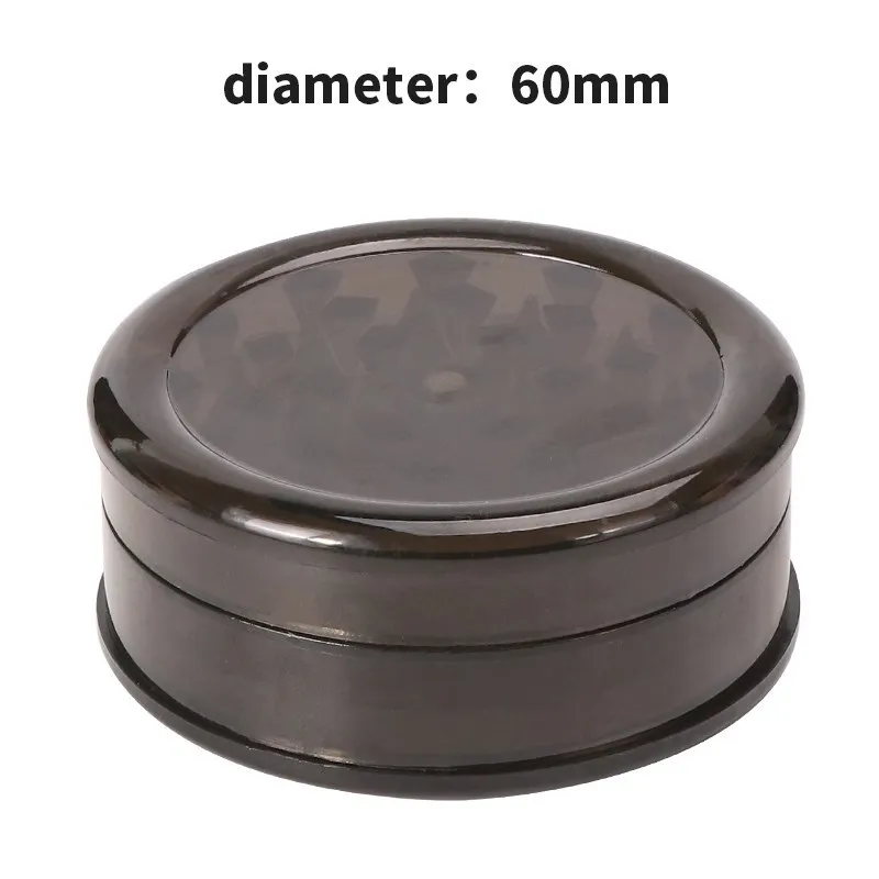 60MM Smoking Accessories  3 Layer Plastic Grinder Tobacco Spice Crusher Muller Grinder Manual Cigarette Breaker