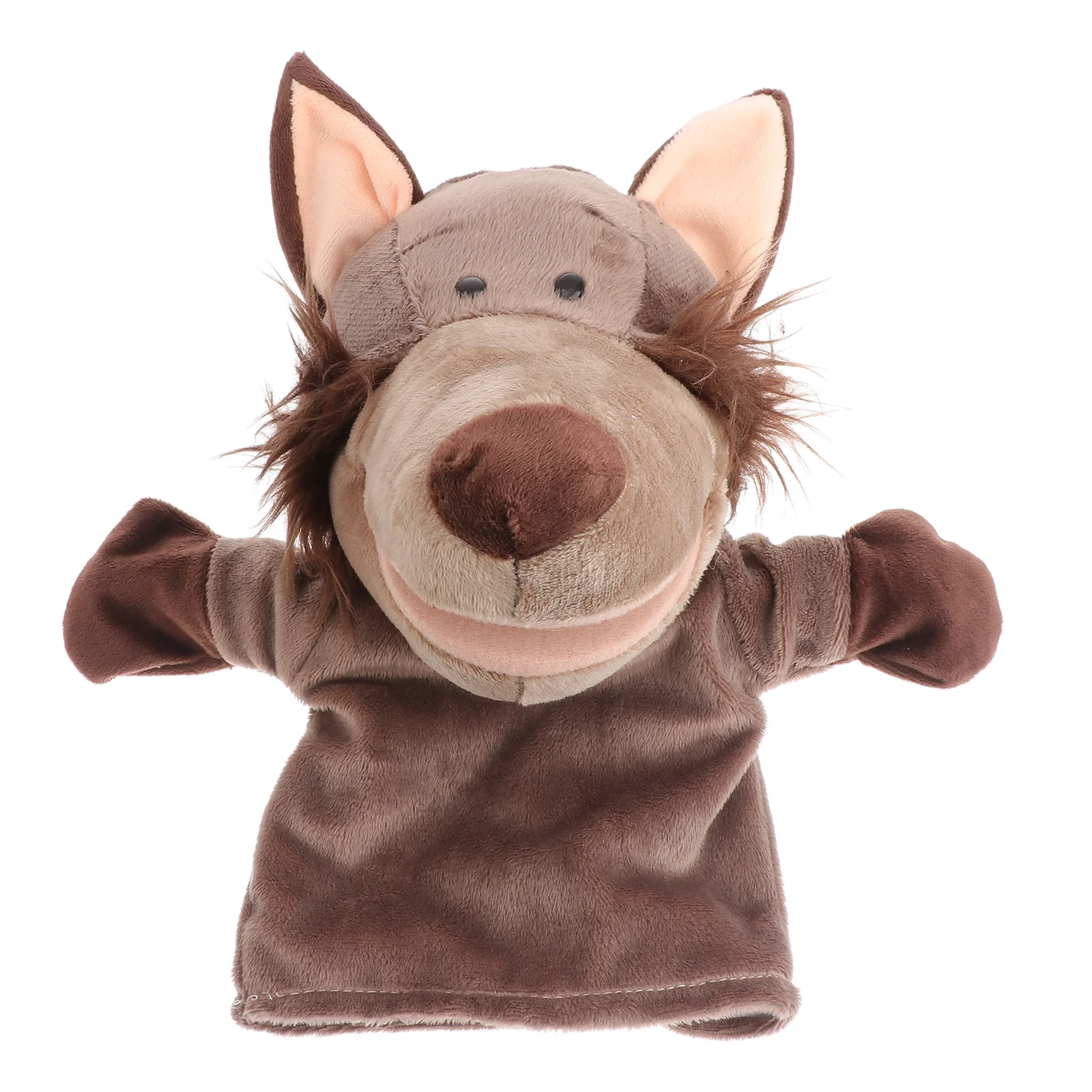 Show Hand Puppet Wolf Storytelling Toy Animal Baby Cartoon Plush Fabric Role Play Interactive Child Children's Toys