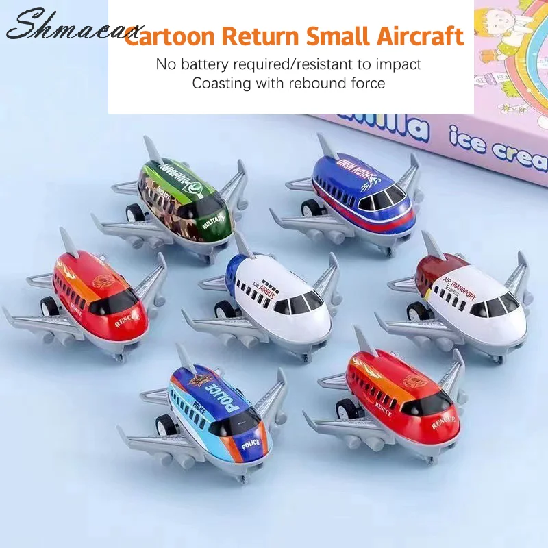 Mini avion à dos côtelé pour enfants, jouet de dessin animé, fête d'anniversaire, carnaval, récompense PinMiFiller, pack de prix, cadeau, 3 pièces