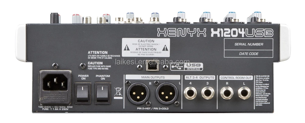 Imagem -02 - Console Profissional do Misturador do Som da Mistura de Áudio Xenxy1204 com Usb
