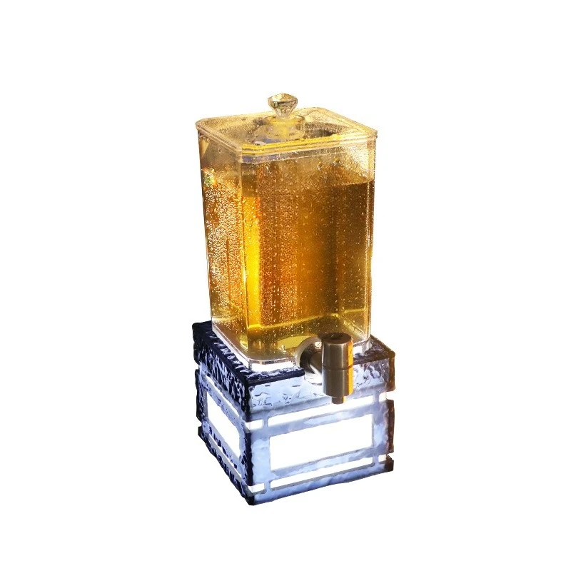 

Bar Luminous Beer Keg with Faucet 2L 3L Juice Brew Wine Barrel Coke Container Draft Beer Barrel Wine Cannon