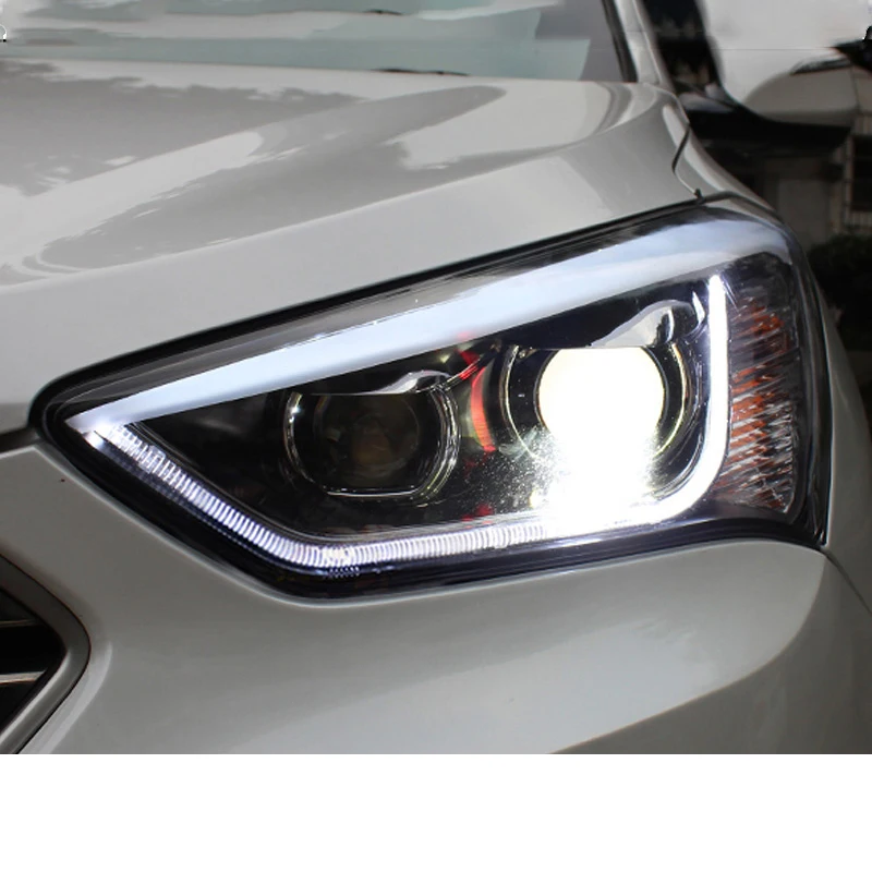 Led Highbrightness Car Headlight Upgrade Replacement for  Santa Fe 2013 2014 2015 2016 2017 2018 Exterior Parts Styling