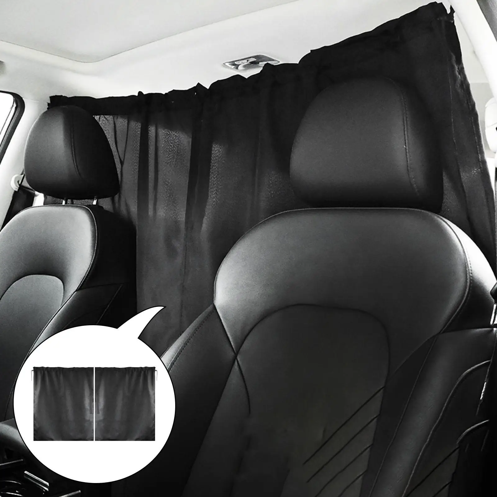 Car Isolation Curtain Detachable Simple Curtain Sealed Privacy Curtain Blackout Fit for Business Vehicle Van