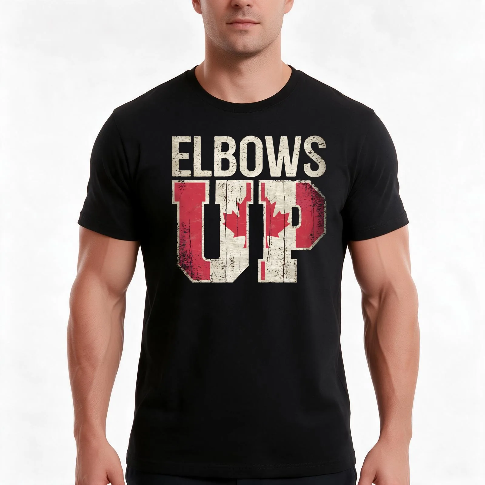 Elbows Up – Mike Myers SNL Inspired Canadian Design T-Shirt, Summer Casual Cotton Tee, Oversized Streetwear Tops, 100% Cotton