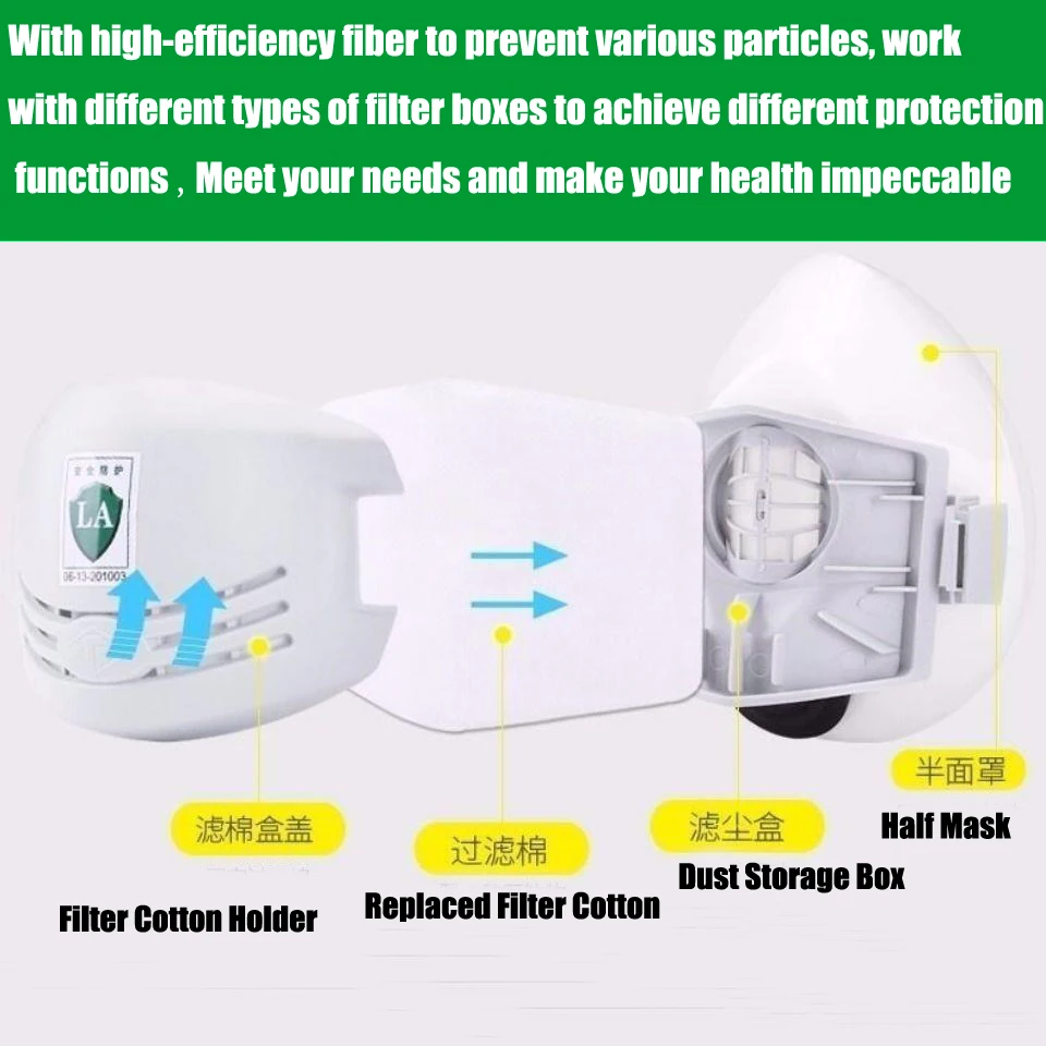 Filtro de algodón 1020 a prueba de polvo PM2.5, filtro de algodón para partículas para máscara de Gas antipolvo 1201, respirador químico, pintura en aerosol, soldadura de mina