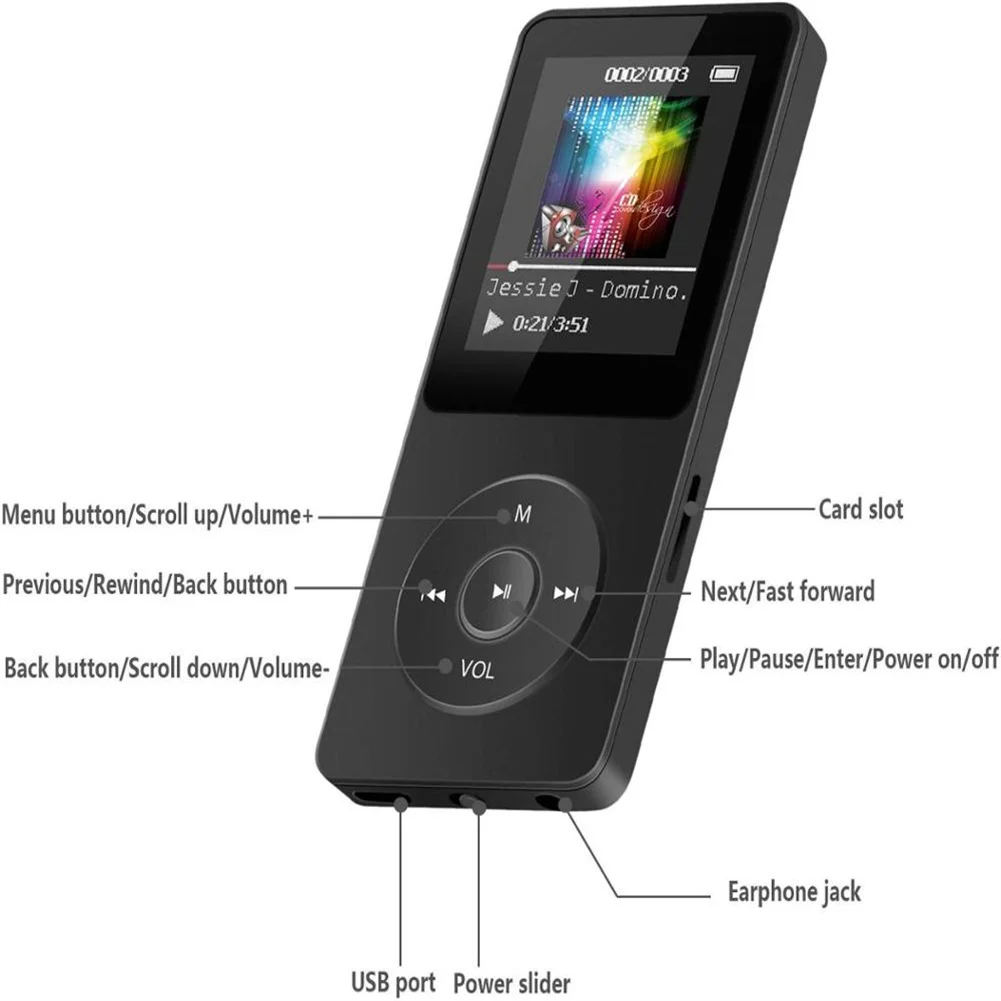 Bluetooth-Compatible Mp3 Music Player Portable Mp4 Fm Radio External Ultra-Thin Student Mp3 Recording Pen Accessories