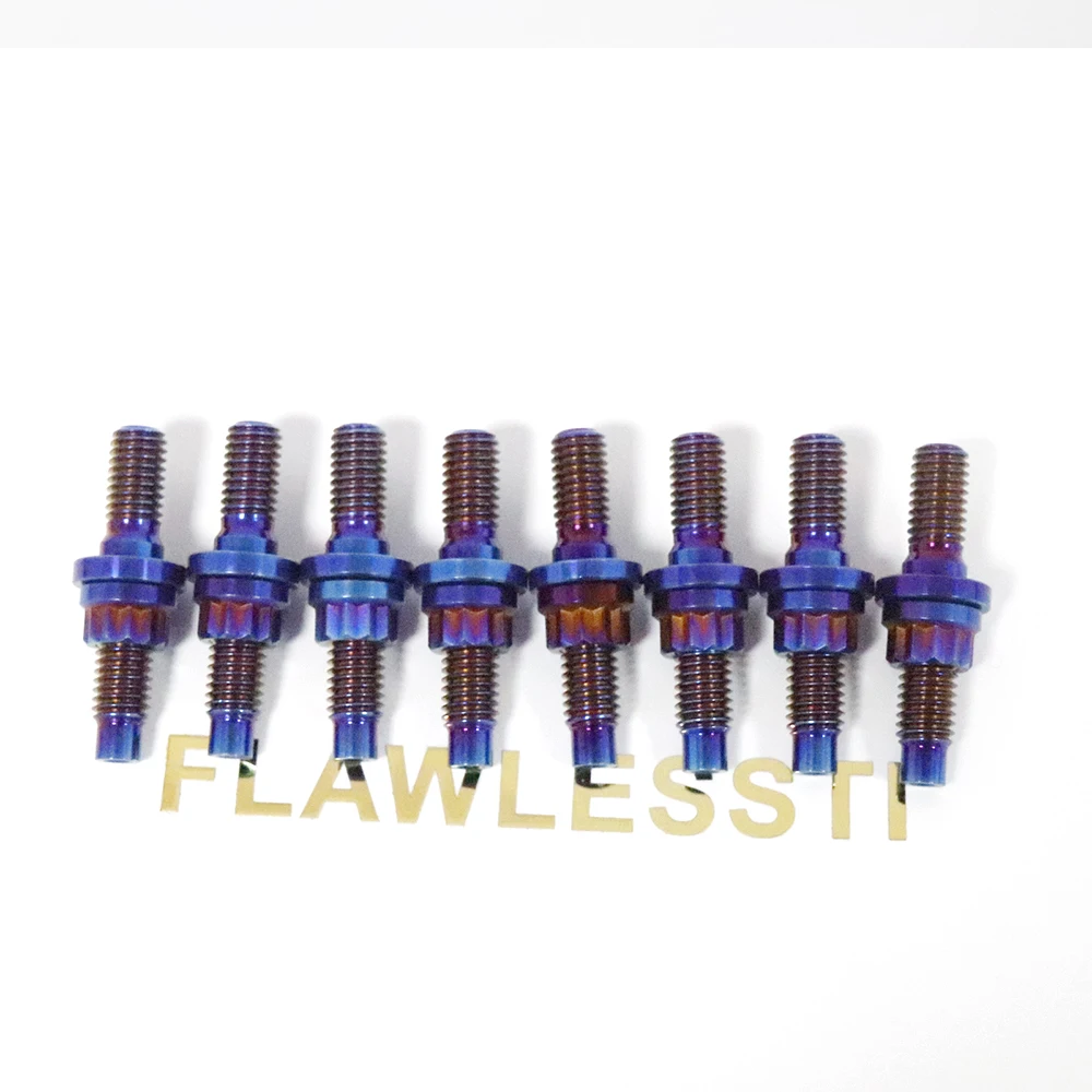 

FLAWLESSTI M8x45 M10x45 M10x55 Титановый болт с шагом 1,25 Gr5 Болт выхлопной трубы