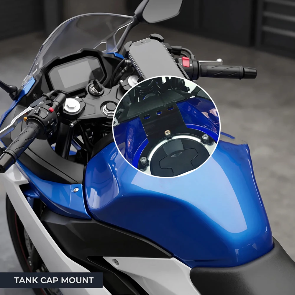 Motorcycle Modified Fuel Tank Cap Bracket Mobile Phone GPS Navigation Holder Expansion Stand For Suzuki GSX250R GW250 DL250