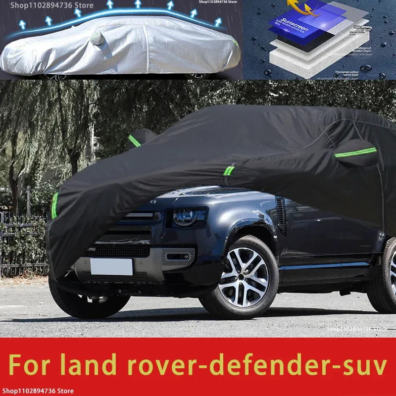 

For Land rover Defender Outdoor Protection Full Car Covers Snow Cover Sunshade Waterproof Dustproof Exterior black car cover