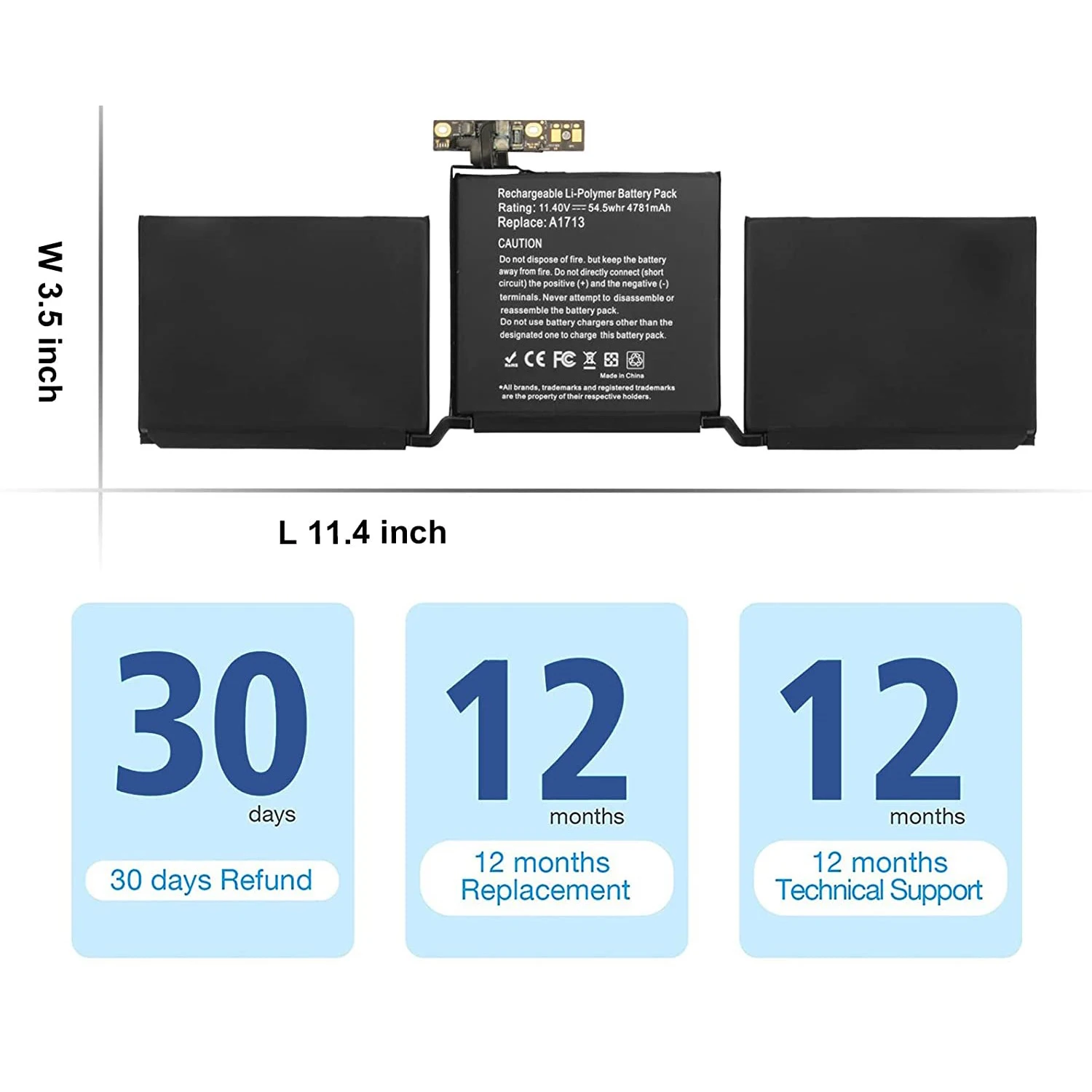 A1713 Laptop Battery for Apple MacBook Pro 13\