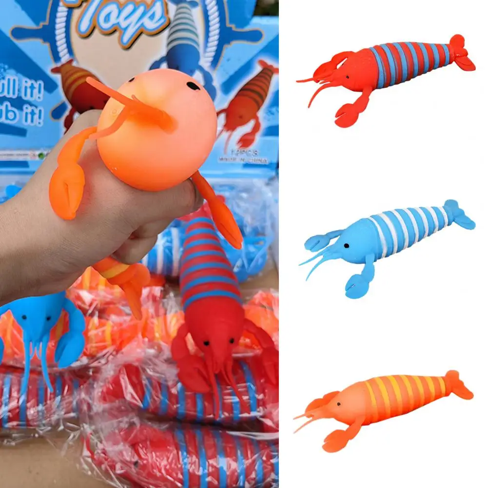 

Decompression Toy Soft Plastic Fidget Lobster Toy Animal Doll Squeeze Fidget Squishes Decompression Toy Relieve Stress