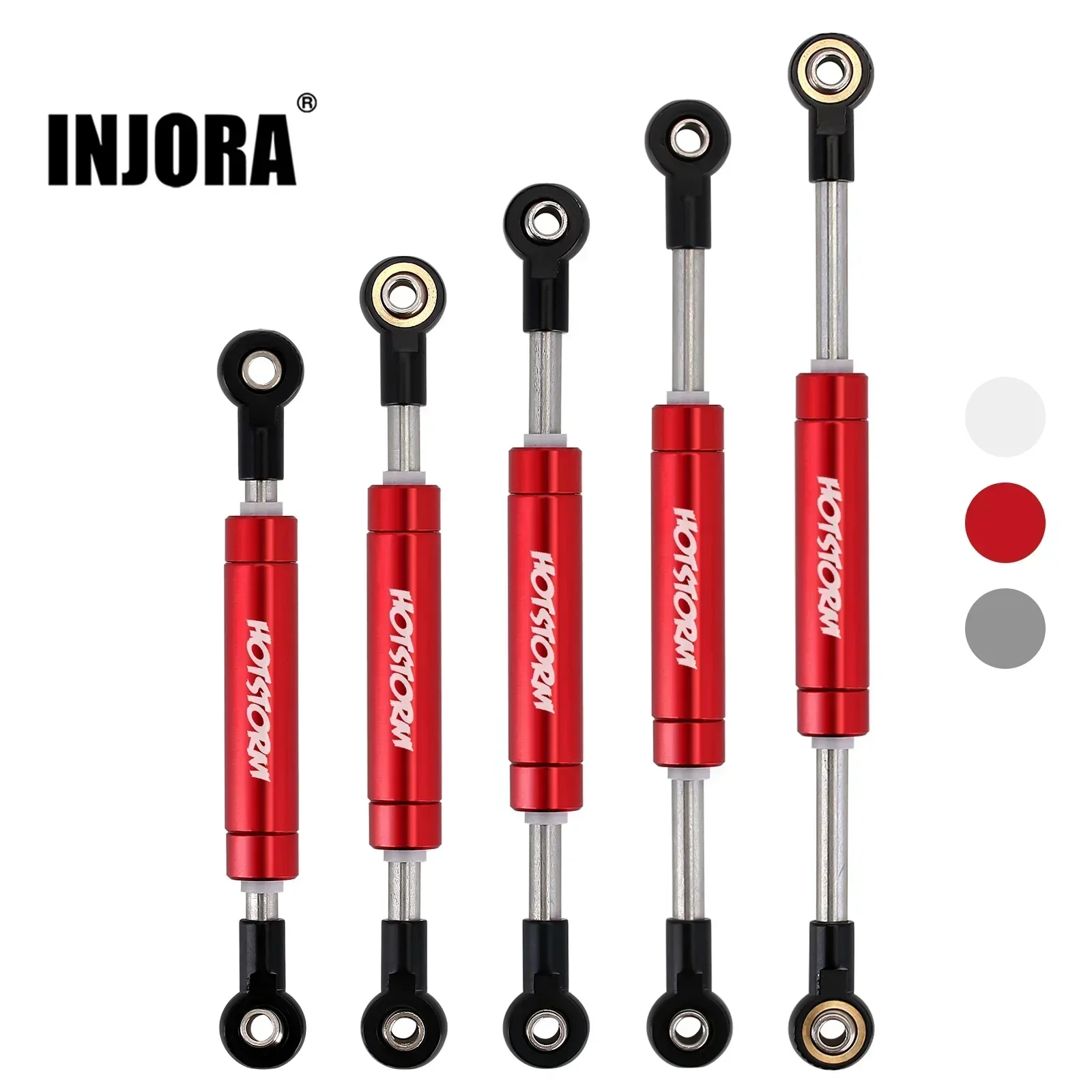 INJORA 1PCS Adjustable Servo Steering Link for 1/10 RC Car Crawler Axial SCX10 TRX4 Redcat GEN8 Upgrade Parts