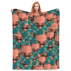 Fernando Alonso Funny Head Blankets Fleece Textile Decor Breathable Warm Throw Blankets for Bed Travel Rug Piece