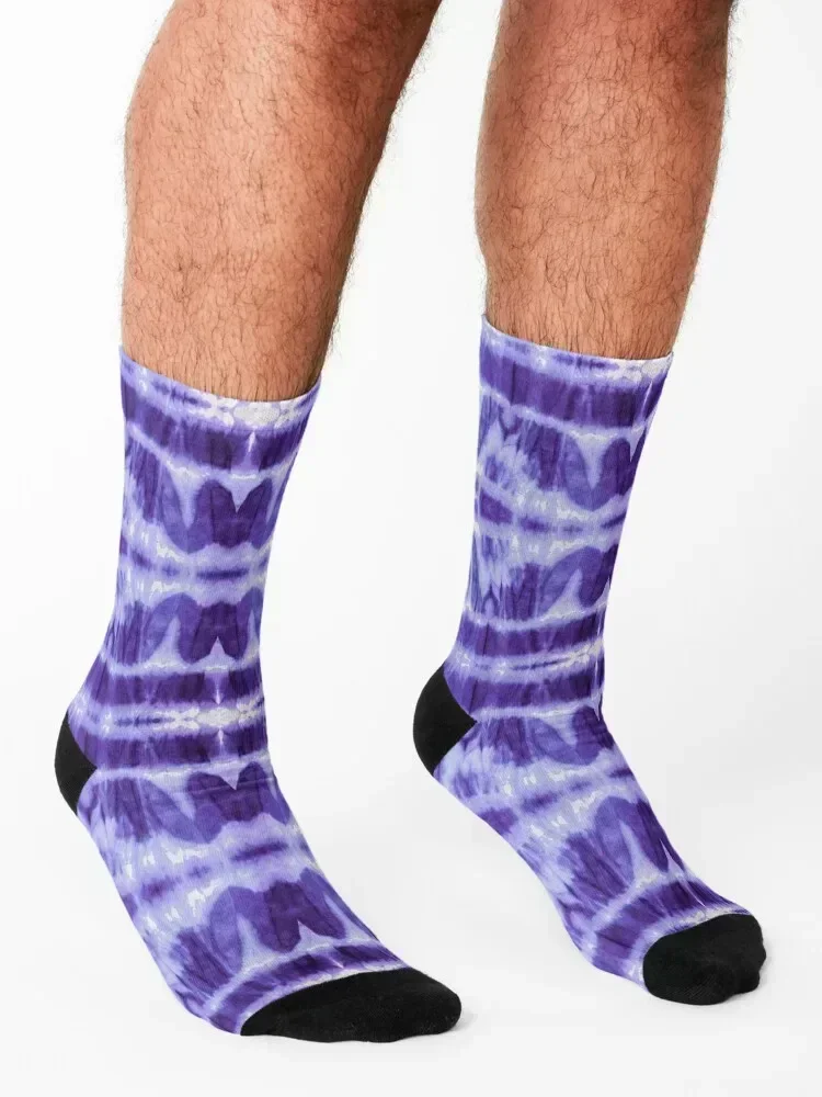 Tie Dye Violet Twos Socks floor Wholesale Non-slip Heating sock Mens Socks Women's