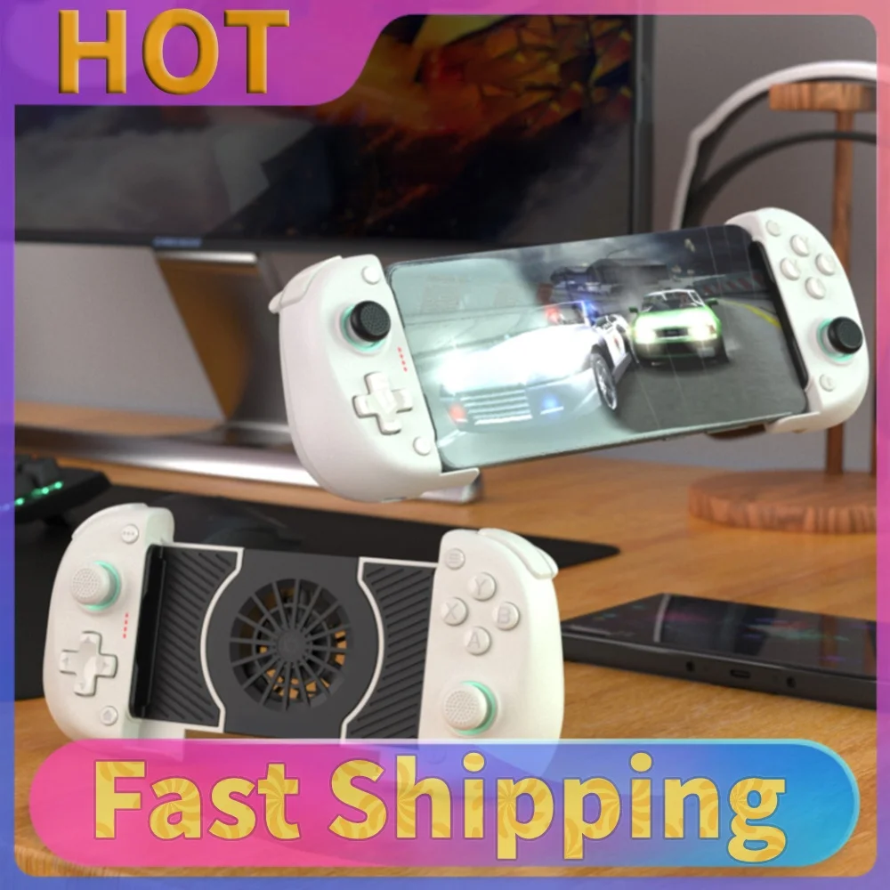 Wireless BT Mobile Phone Gaming Controller with Cooling Fan Mobile Phone Gamepad Phone Game Controller for Switch for Android/PC
