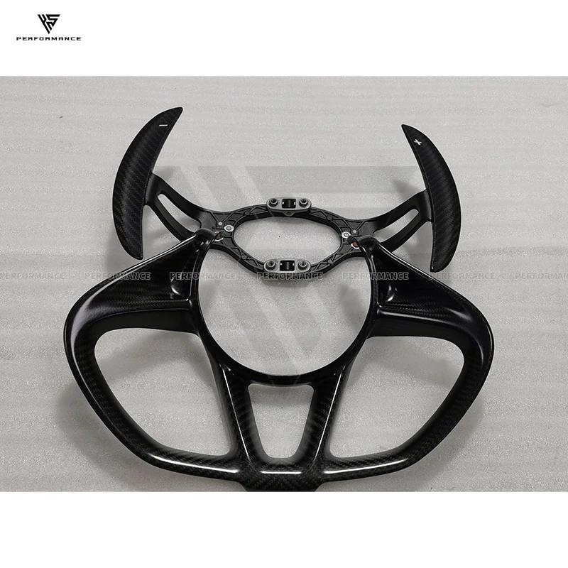 

Dry Carbon Fiber Steering Wheels Cover Show Console Interiors Kits For Mclaren 720S Carbon Center Console Trim