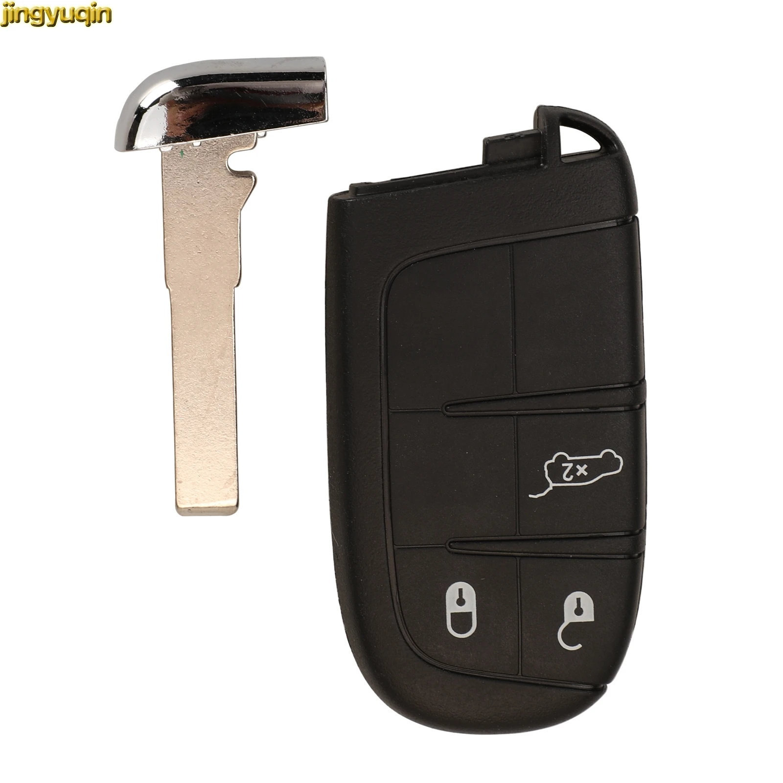 Jingyuqin Remote Car Key Fob Control 434MHZ 4A Chip For Jeep Compass Original Factory 3 Buttons