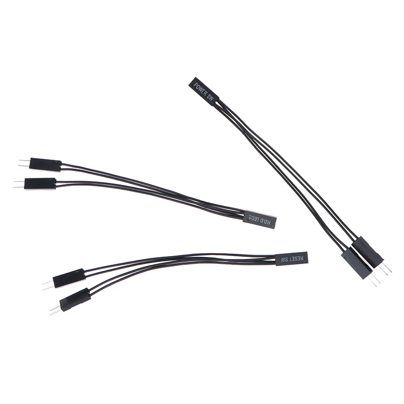 Переключатель-материнской-платы-10-см-power-sw-reset-sw-hdd-led-power-led-1–2-Двойной-кабель-адаптер-1-«мама»-на-2-штекера-Разветвитель-2-контакта