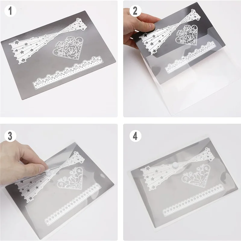 SR-Thickened 8 Pak Pita Kertas Magnetik Terkunci dan Stiker Label untuk Stempel Penyimpanan Mati Pembuatan Kartu Penyimpanan Pemotongan Mati