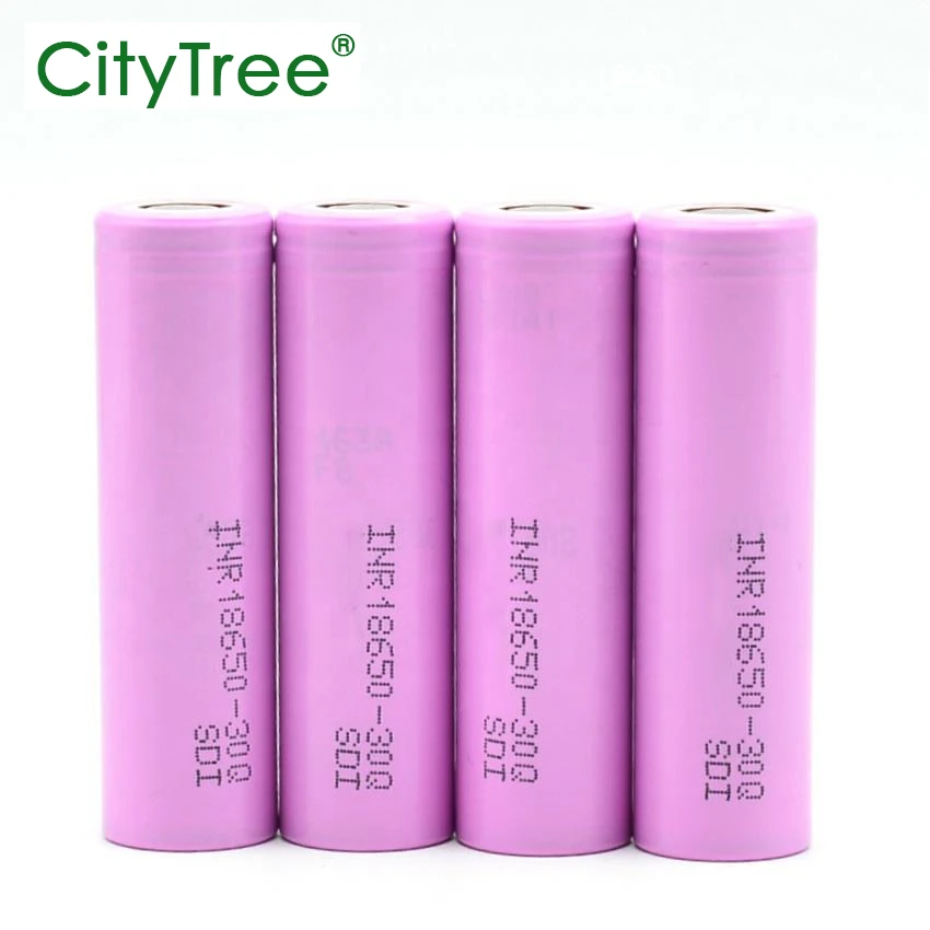 CityTree Battery 18650 INR18650 30Q 3.7V 3000mAh Li-ion 18650 Rechargeable Batteries for Flashlight Laser Pointer Power Tools