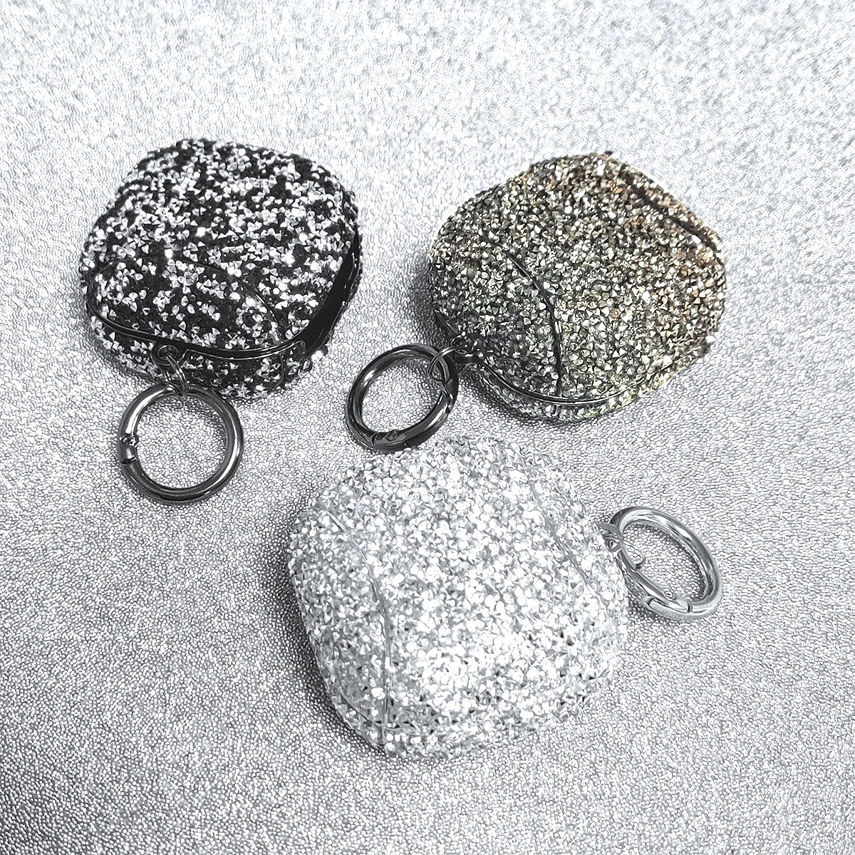 هوك الماس بلوتوث حقيبة سماعة الاذن ل Buds3/3Pro/براعم Core/2/2Pro/Pro/live/FE لامعة واقية ل حافظة سماعة الاذن النسائية