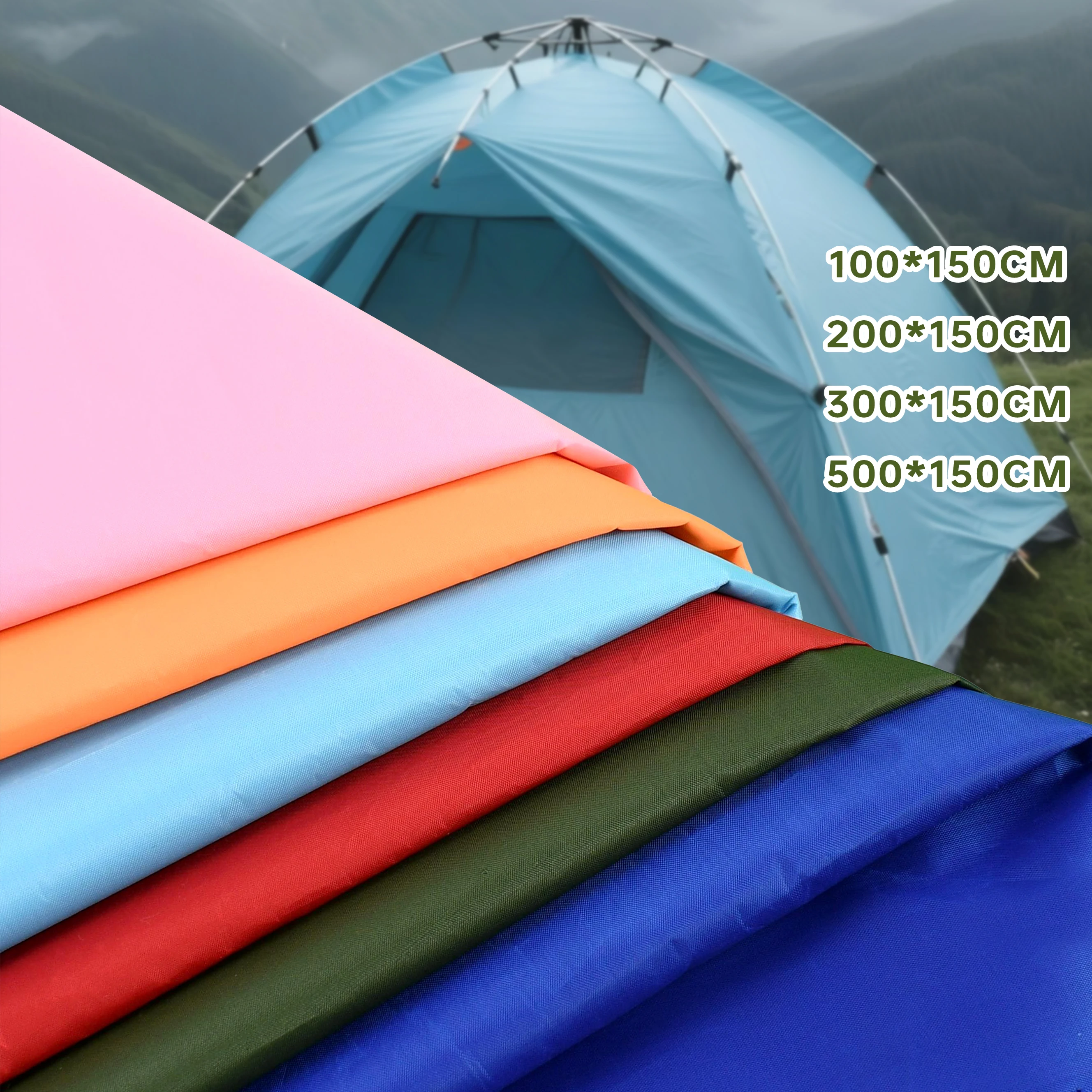 

100/200/300/500X150cm 190T Waterproof Coated Cloth Thin Showerproof Fabric DIY Handmade Umbrella Kite Tent Sewing Accessories