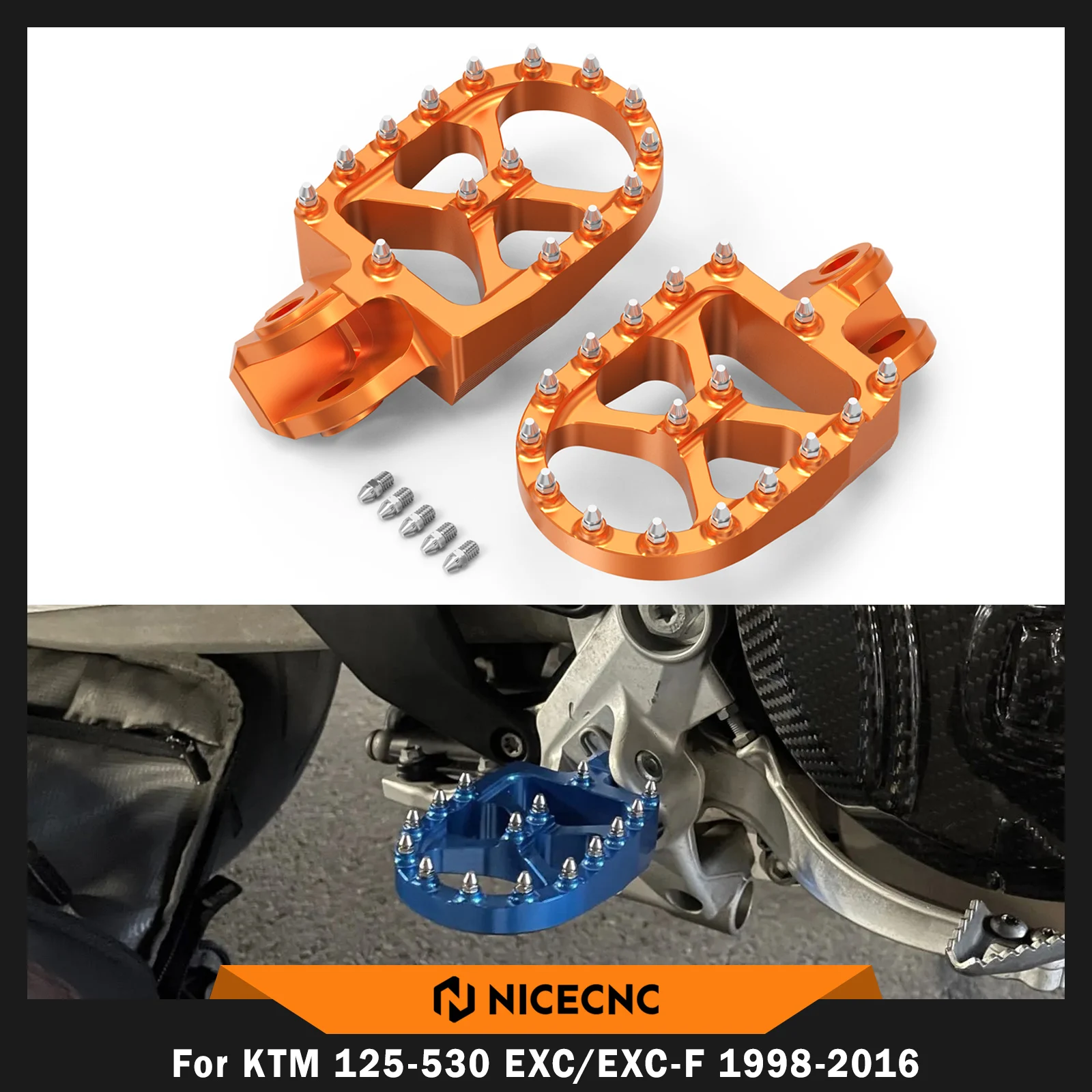 Para KTM EXC 300 EXC 250 EXC 450 EXC-F 250 SX250 1998-2016 SXF 450 SXF 250 1998-2015 XC XCF XCW XCFW 2006-2016 apoyapiés