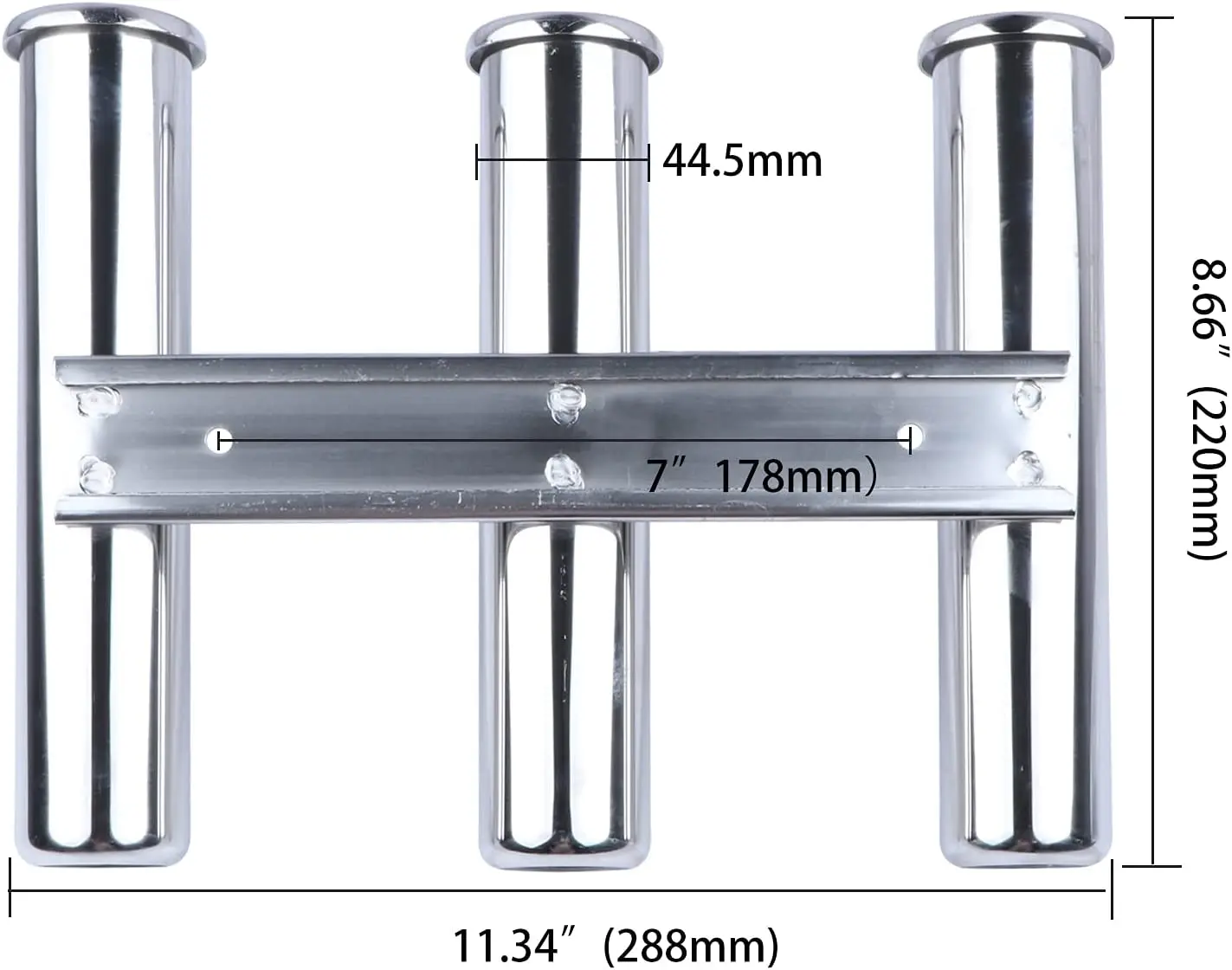 Soporte de caña de pescar de 3 eslabones Para yate marino, soporte Para Varas, estante de acero inoxidable, accesorios Para barcos