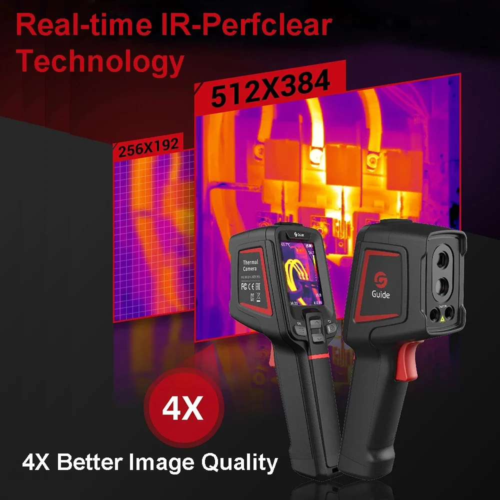 256x192 Thermal Camera 512X384 Super IR WIFI Thermal Imager PC Projection Analysis IR Inspection Repair Tools