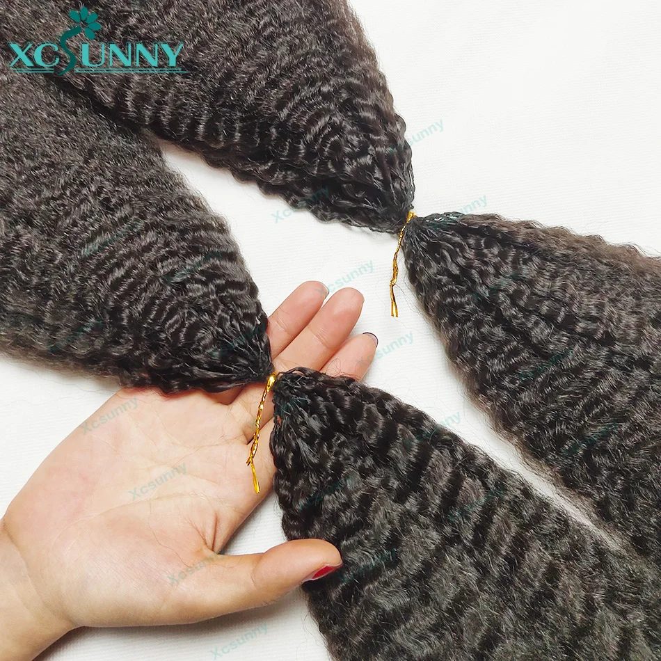 ريشة الكروشيه الشعر البشري غريب مستقيم قبل فصل Knotless الكروشيه وصلات شعر بشري لضفائر بوهو تجديل